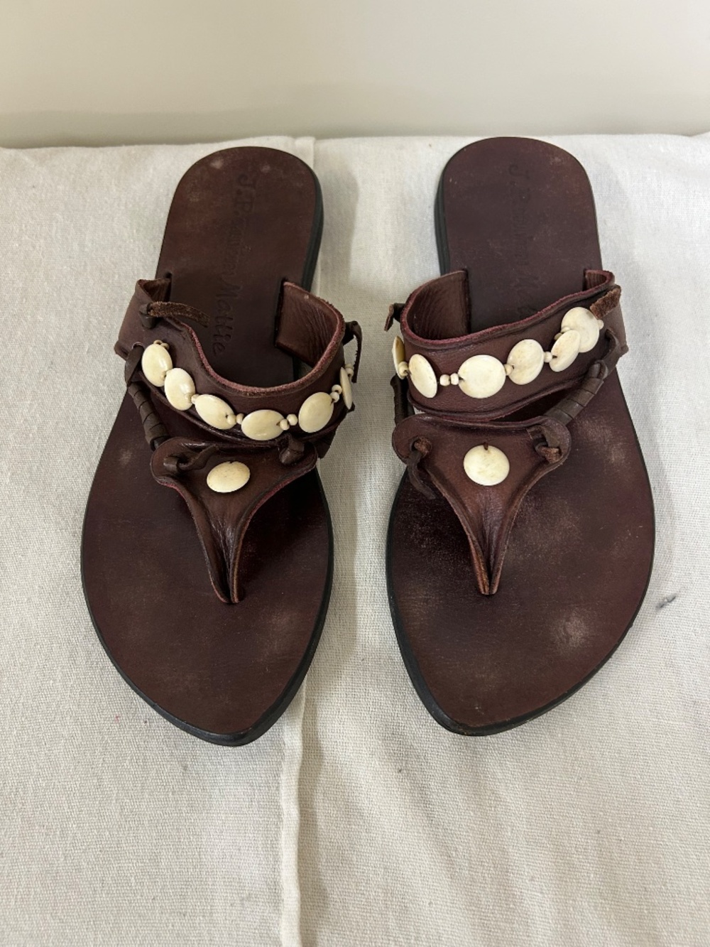 J.P & Mattie Size 9 Leather Boho Sandals Thongs